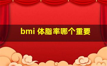 bmi 体脂率哪个重要